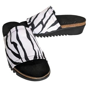 Zante Zebra Print Platform Slides Size 40